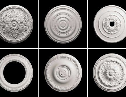 Потолочные розетки и другой декор под люстру - 30 Фото интерьеров