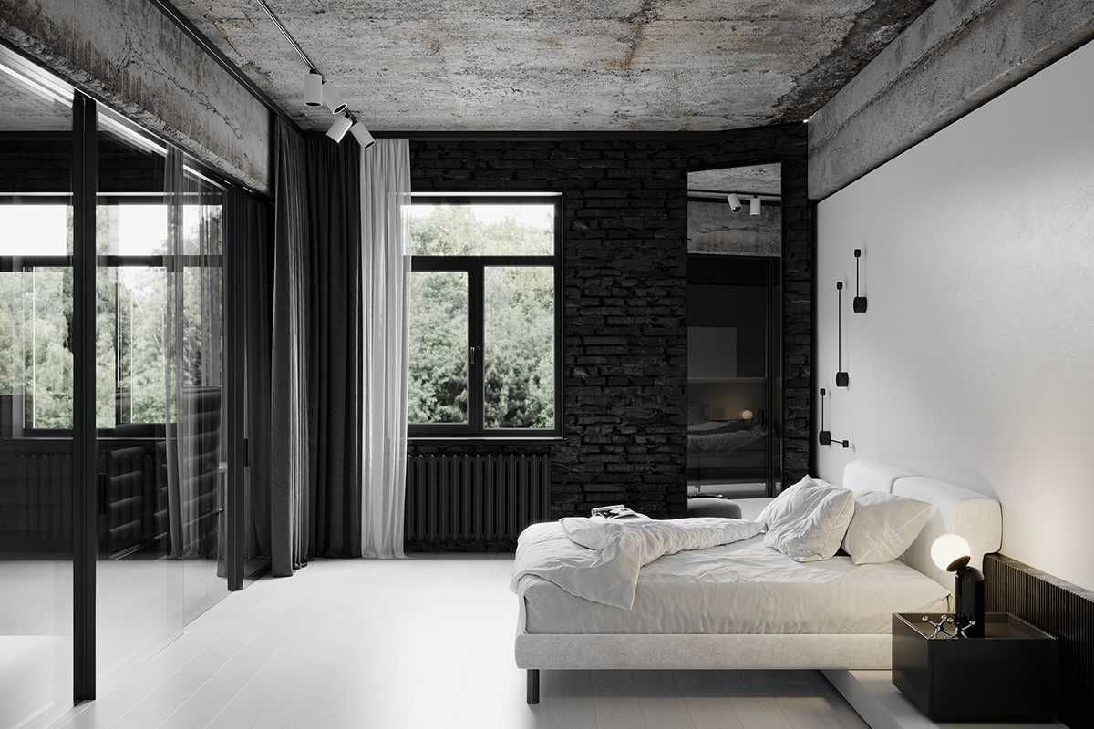 Черно-белая спальня – это выбор людей с неординарными взглядами на стиль и жизнь в целом
