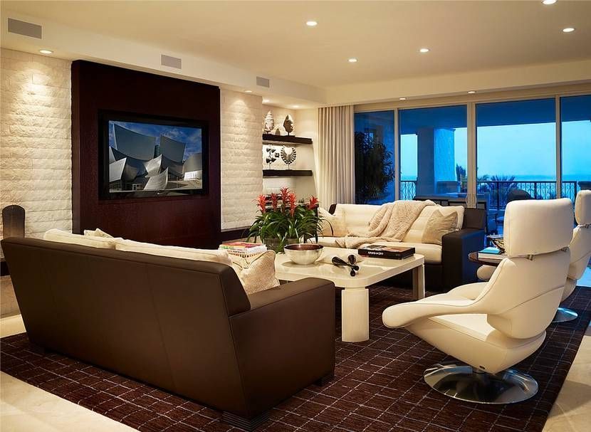 Оформляем зону ТВ в гостиной — правила дизайна и особенности установки