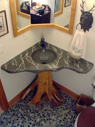 Угловая раковина в интерьере ванной (121 фото)